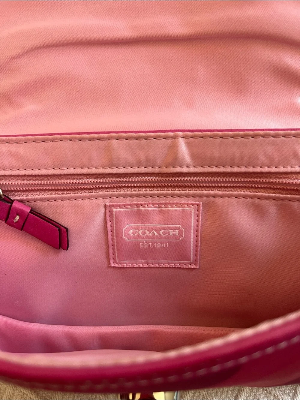 Coach Y2K Pink Optic Satin Bag